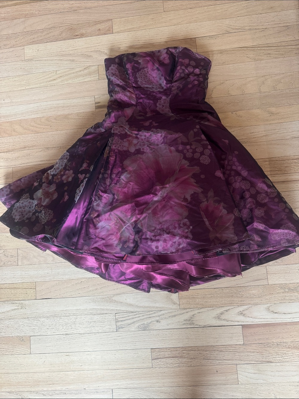 Moncho by Gustavo Cadile Satin Dress in Deep Berry